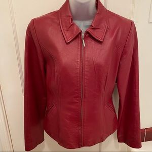 Red Leather Jacket (real leather)